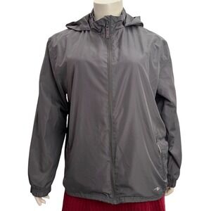 Athletic Works Windbreaker Jacket Hooded Mesh Lined Gorpcore Grey Mens XL